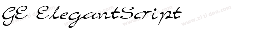 GE ElegantScript字体转换